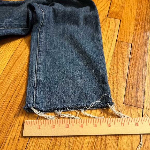Madewell Jeans Womens 27 Perfect Vintage Blue Denim High Rise Raw Hem - Picture 12 of 12